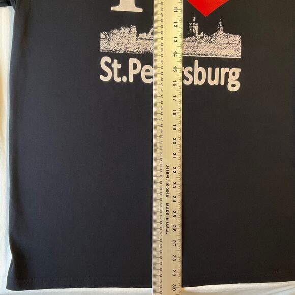 Unknown Brand Men Shirt XL Black Graphic Print I Love St Petersburg Short Sleeve - Picture 6 of 7